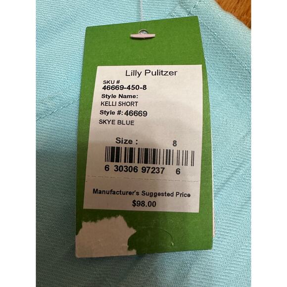Lilly Pulitzer Kelli Shorts Skye Blue Size 8 NWT - Picture 4 of 10